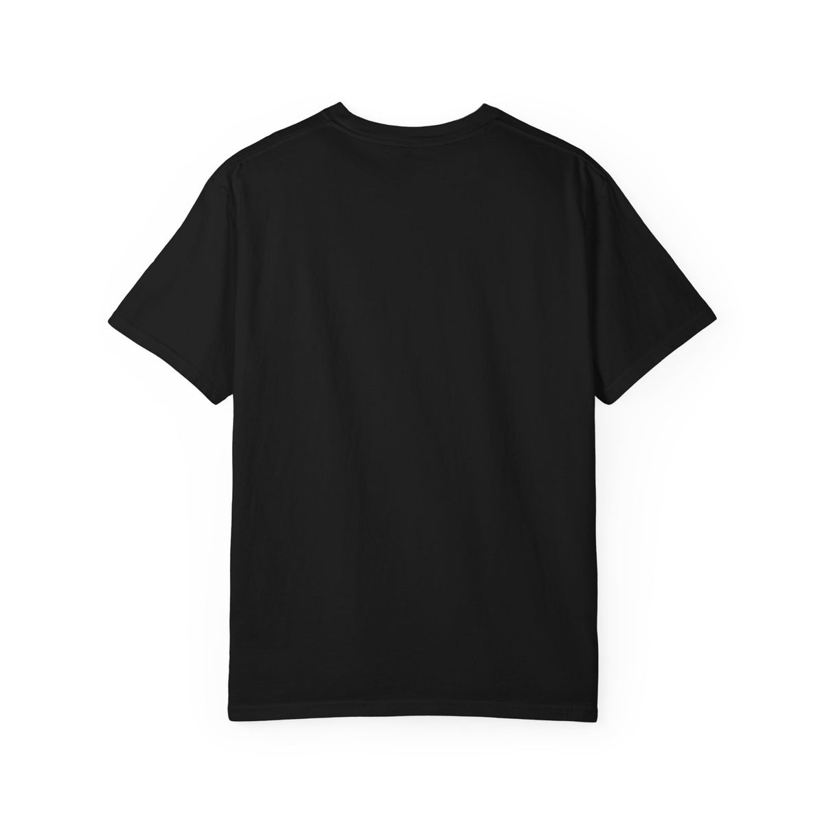 Unity, Not Conformity black tee with op-amp voltage follower print, view 2