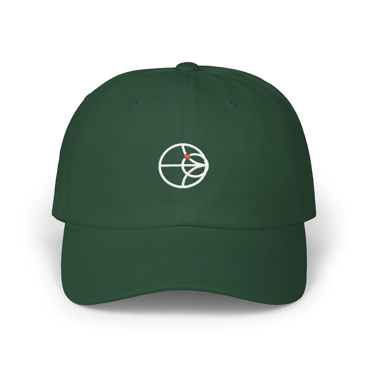 I Have Complex Feelings dad cap, spruce, front view with full Smith chart embroidery