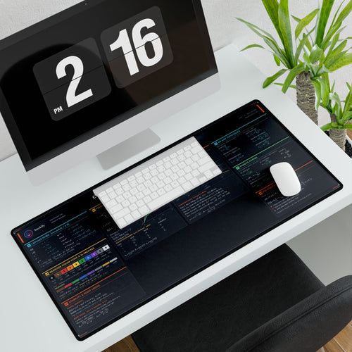 Control Systems & Electronics Reference desk mat, dark with Beckify logo